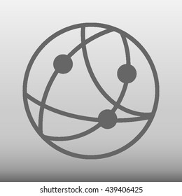 Global Network Vector Icon Illustration