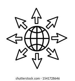 global network vector icon image
