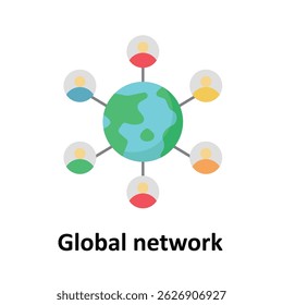 Ícone de vetor de rede global que pode facilmente modificar ou editar 

