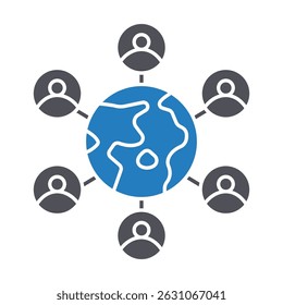 Global network Vector icon which can easily modify or edit 

