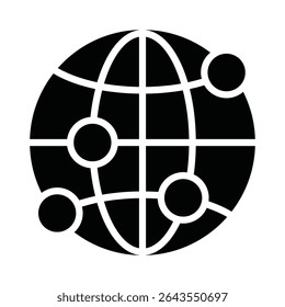 Global network Vector Icon which can easily modify or edit

