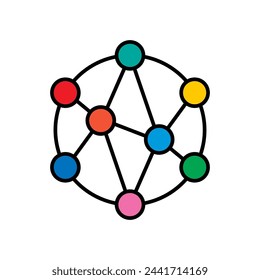 Global network vector illustration. Global technology icon.