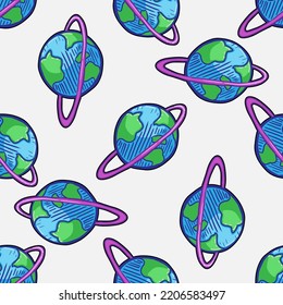Global network vector seamless pattern for print or web design