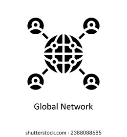 Global Network vector  Solid Design illustration. Symbol on White background EPS 10 File