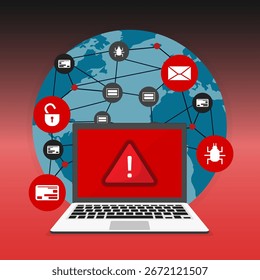 Vulnerabilidade Global de Rede, Perigo no Dispositivo, Arquivos Criptografados, Documentos Perdidos, Ataque Cibernético de Hacker.