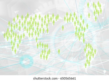 global network white background