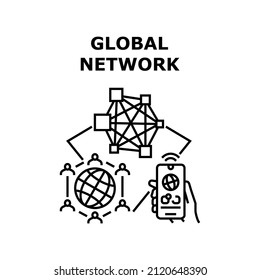 Global network world. globe background. business earth. technology concept. internet tech space vector concept black illustration