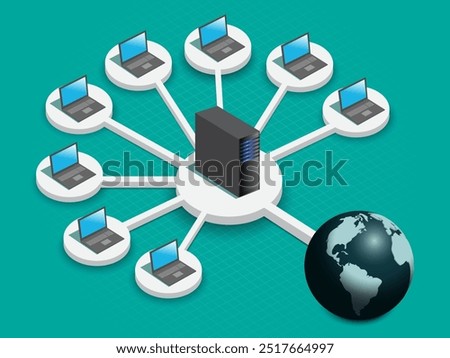Global networking concept. Wide Area Network.