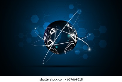 global networking connection cloud concept background