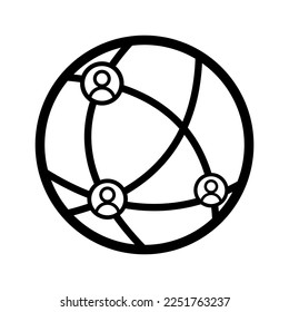 Global Networking Icon, Social Network Vector Icon.