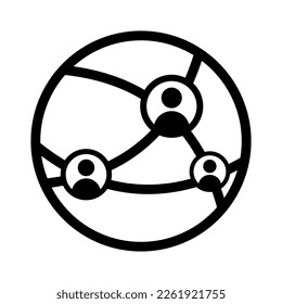 Global Networking Icon, Social Network Vector Icon.