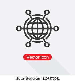 Global Networking Icon Vector Illustration Eps10