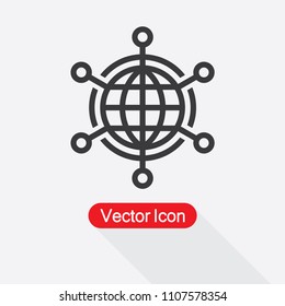 Global Networking Icon Vector Illustration Eps10