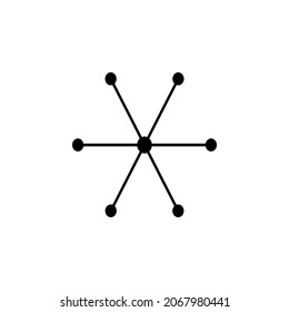 Global networking icon vector illustration isolated on background.