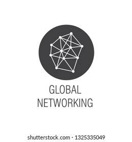 global networking icon and vector for web,mobile and print