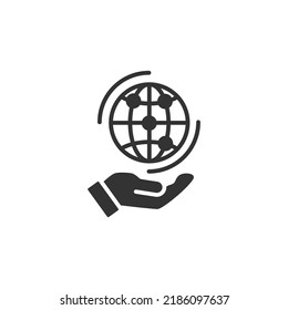 Global networking icons  symbol vector elements for infographic web