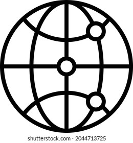 Global networking Isolated Vector icon which can easily modify or edit

