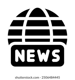 global news icon with style glyph