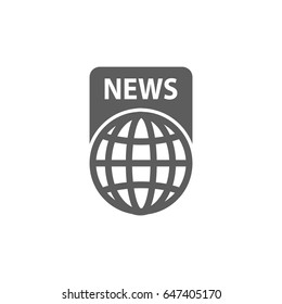 Global news icon in trendy flat style isolated on white background. Symbol for your web site design, logo, app, UI. Vector illustration, EPS
