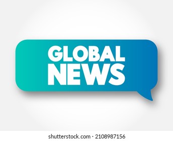 Global News text message bubble, concept background