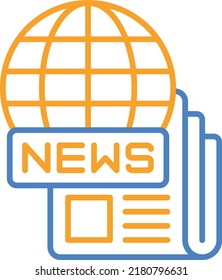 Global News vector icon. Can be used for printing, mobile and web applications.