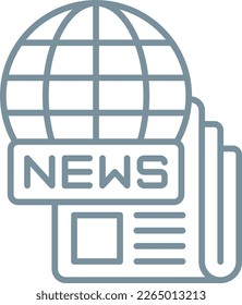 Global News vector icon. Can be used for printing, mobile and web applications.