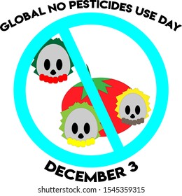 Global No Pesticides Use Day. December 3. Vector Stock Illustration.