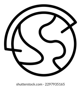 Global online vote icon outline vector. Poll digital. Internet democracy