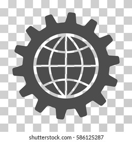 Global Options vector pictogram. Illustration style is flat iconic gray symbol on a transparent background.