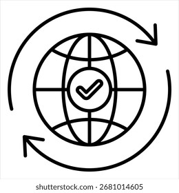 Illustrationsvektor für globales Gliederungssymbol