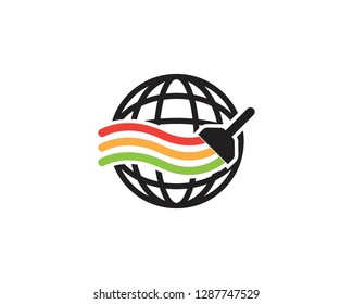 Global paint logo design vector
