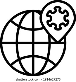Global Pandemic Concept, World Map with Coronavirus Map Pin Bubble vector Icon design, corona virus outbreak sign