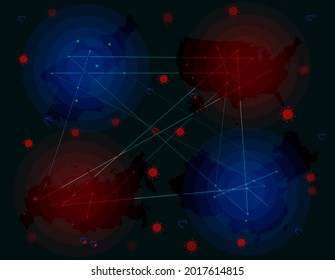 global pandemic coronavirus infection background design illustration