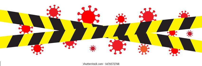 Global Pandemic Dangerous Virus Concept. Stop pandemic. Pandemic stop Novel Coronavirus outbreak covid-19 2019-nCoV. Vector Illustration. Banner template on white background. 