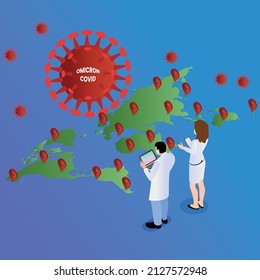 Global pandemic isometric 3d vector concept for banner, website, illustration, landing page, flyer, etc.