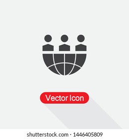 Global Partnership Business Icon Vector Illustration Eps10