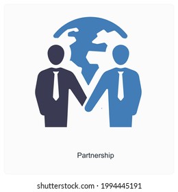 Konzept für globale Partnerschaft oder Teamwork 