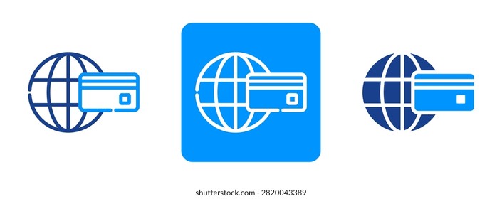 Global Payment Icon In Dual Tone Style