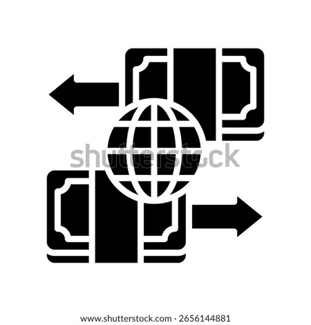Global Payment Icon Glyph Vector Illustration
