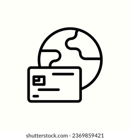 icono de pago global, icono aislado en fondo claro, perfecto para sitio web, blog, logotipo, diseño gráfico, medios sociales, interfaz de usuario, aplicación móvil