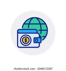 Global Payment icon in vector. Logotype