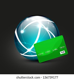 Global payment vector concept icon design
