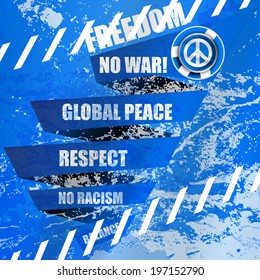 Global peace abstract vector background