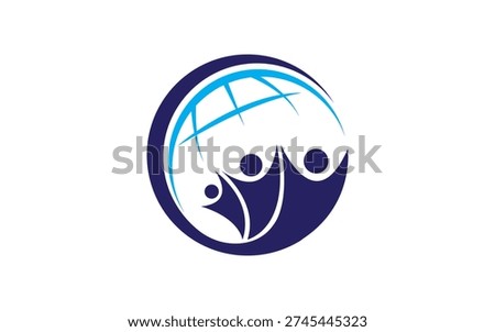 Global People Community Circle Network Logo Design