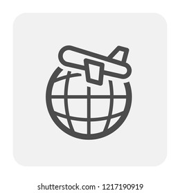 Global and plane icon design.