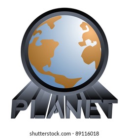 Global planet icon