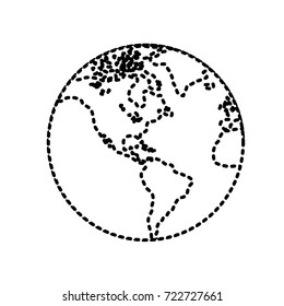 global planet sticker  vector illustration