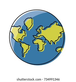 global planet  vector illustration