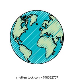 global planet  vector illustration