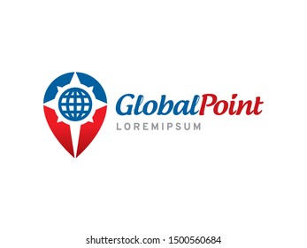 Global Point logo symbol or icon template